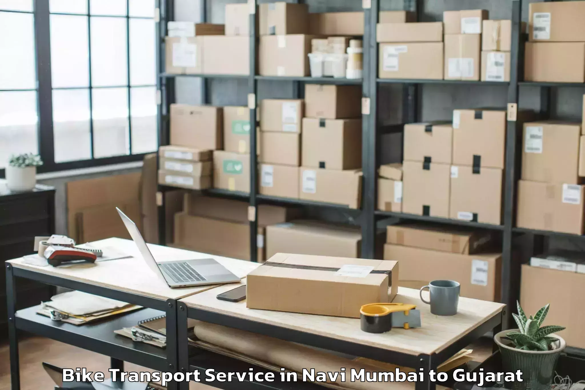 Book Your Navi Mumbai to Surat Bike Transport Today